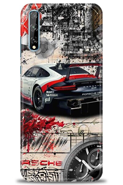 Rulet Aksesuar غطاء متوافق مع هاتف هواوي P Smart S HD مطبوع - غطاء سيليكون مص...