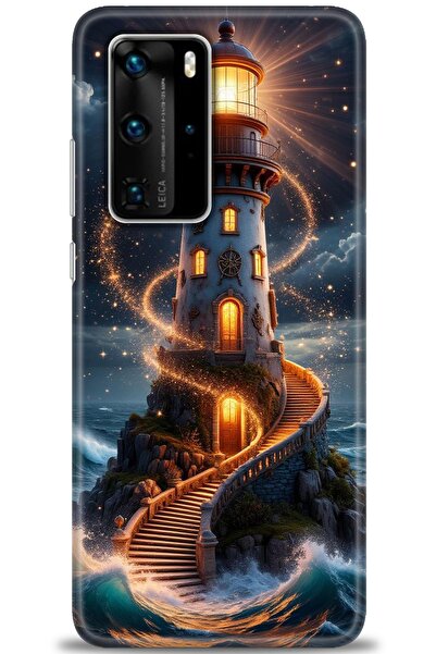 Rulet Aksesuar غطاء متوافق مع هاتف هواوي P40 Pro HD مطبوع - غطاء سيليكون مصمم...