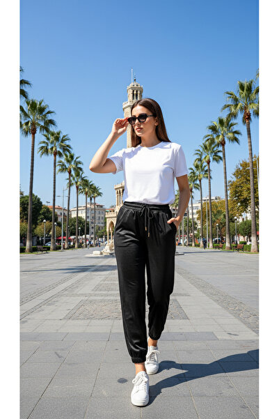 Fü Me Style Fü&Me Style Kadın Fransız Kadife Beli Bağlamalı Paçası Lastikli E...