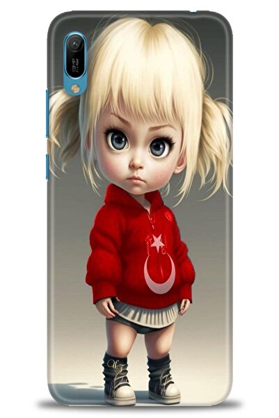 Rulet Aksesuar غطاء متوافق مع هاتف هواوي Y6 2019 HD مطبوع - غطاء سيليكون مصمم...