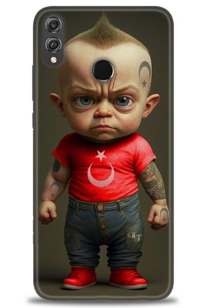 Rulet Aksesuar غطاء متوافق مع هاتف هواوي هونر 8X HD مطبوع - غطاء سيليكون مصمم...