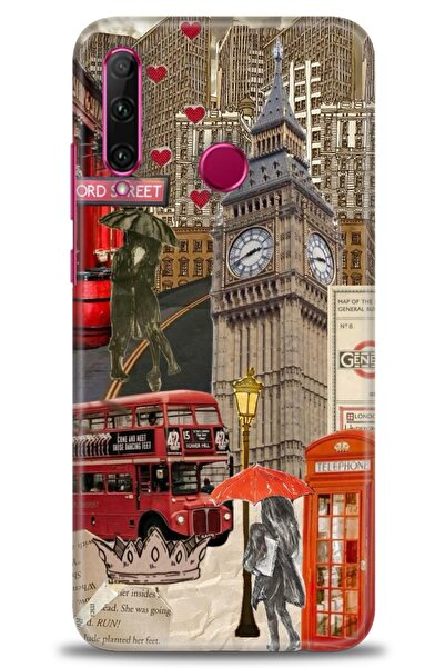 Rulet Aksesuar غطاء متوافق مع هاتف هواوي هونر 20 لايت HD مطبوع - غطاء سيليكون...