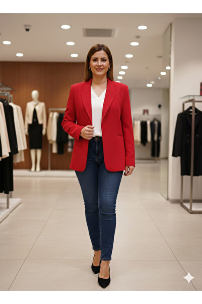 izmoda Krep Yakasız Ceket