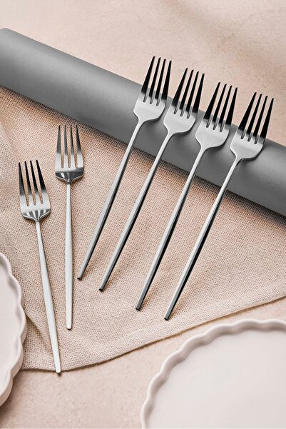 Perotti Common Platinum Stainless Steel 6-Piece Dinner Fork Set