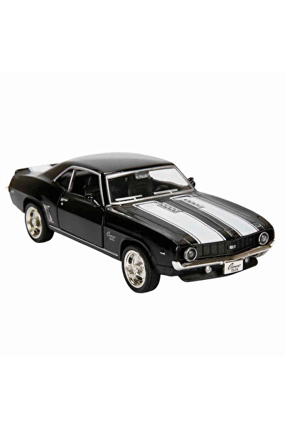 RMZ City 1:32 Alman Klasikleri Serisi Die Cast Çek Bırak Model Araba - Siyah 1969 Chevrolet Camaro