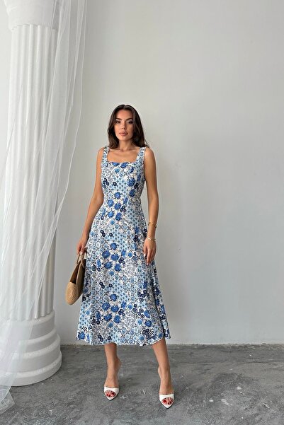 Vaveyy Floral Viscose Dress