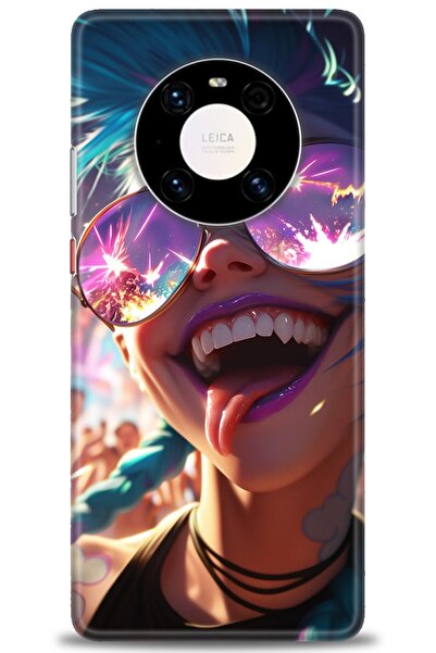 Rulet Aksesuar غطاء متوافق مع هاتف هواوي ميت 40 برو HD مطبوع - غطاء سيليكون م...