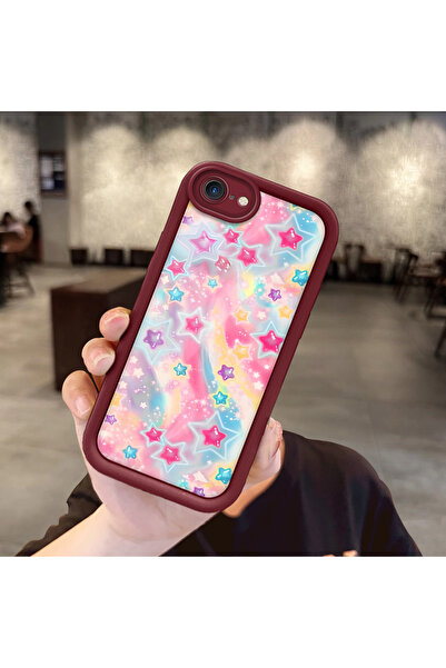 Hontinga حافظة هاتف ملونة على شكل نجمة مضادة للسقوط من مادة السيليكون المتواف...