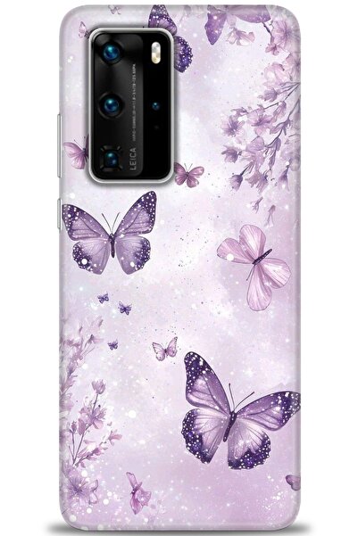 Rulet Aksesuar حافظة متوافقة مع هاتف هواوي P40 Pro HD مطبوع + واقي شاشة سيرام...