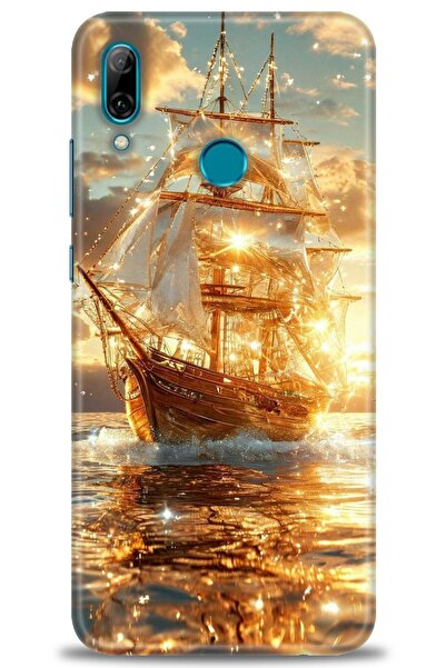 Rulet Aksesuar غطاء متوافق مع هاتف هواوي بي سمارت 2019 HD مطبوع - غطاء سيليكو...