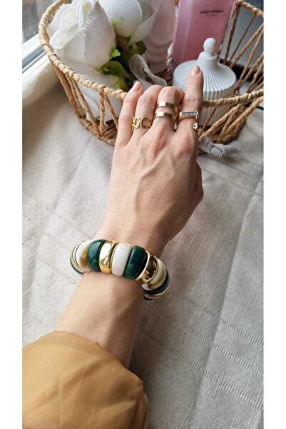 İNİTİUM Premium Kalite Çift Lastikli Bombe Model Kemik Bilezik