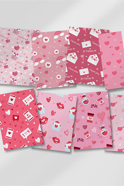 tinystoriestr مجموعة ملصقات سكراب بوك لعيد الحب، 18 قطعة كبيرة / 6 قطع صغيرة ...