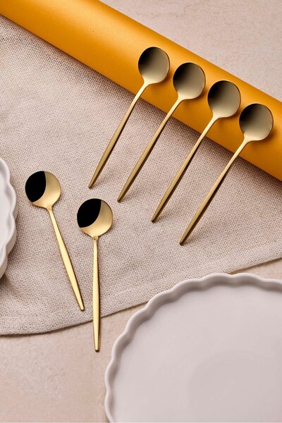 Perotti Common Gold Stainless Steel 6-Piece Cocktail Spoon Set