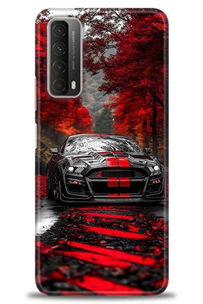 Rulet Aksesuar غطاء متوافق مع هاتف هواوي بي سمارت 2021 HD مطبوع - غطاء سيليكو...