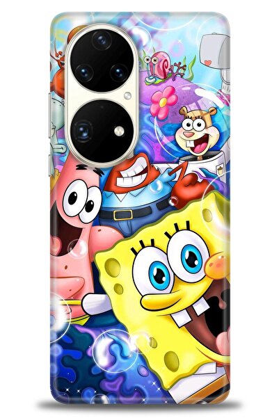 Rulet Aksesuar غطاء متوافق مع هاتف هواوي P50 Pro HD مطبوع - غطاء سيليكون مصمم...