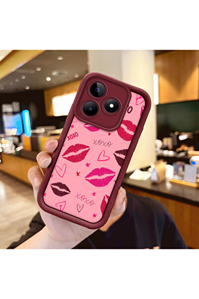 Hontinga حافظة هاتف من مادة السيليكون المتوافقة مع هاتف Realme C51 مضادة للسق...