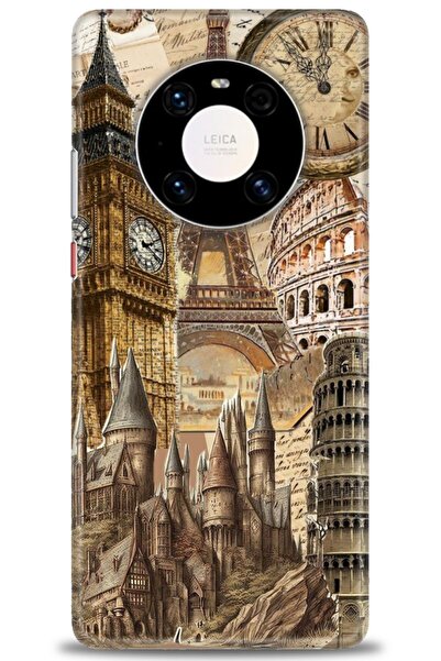 Rulet Aksesuar غطاء متوافق مع هاتف هواوي ميت 40 برو HD مطبوع - غطاء سيليكون م...