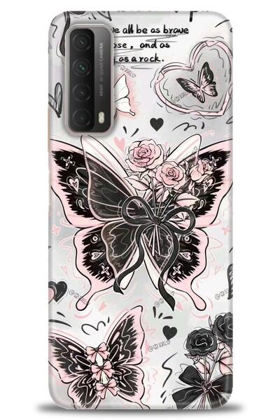 Rulet Aksesuar حافظة متوافقة مع هاتف هواوي بي سمارت 2021 HD مطبوع + واقي شاشة...