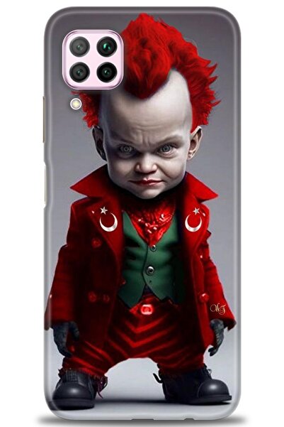 Rulet Aksesuar غطاء متوافق مع هاتف هواوي P40 لايت HD مطبوع - غطاء سيليكون بتص...