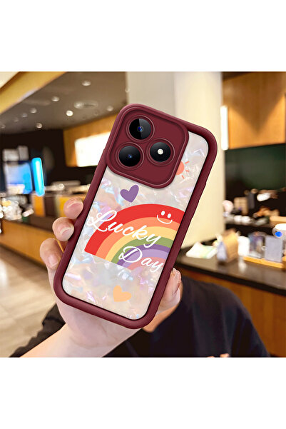 Hontinga جراب هاتف ملون مضاد للسقوط من السيليكون متوافق مع هاتف ريلمي نوت 50