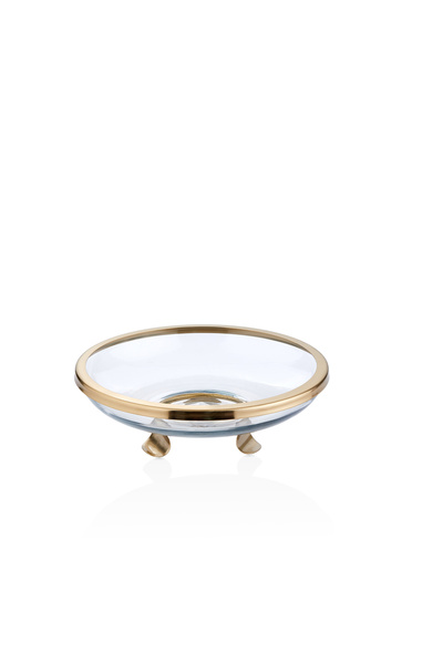 Cornella Line Decorative Glass Bowl Gold Large