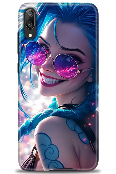 Rulet Aksesuar غطاء متوافق مع هاتف هواوي Y7 برايم 2019 HD مطبوع - غطاء سيليكو...