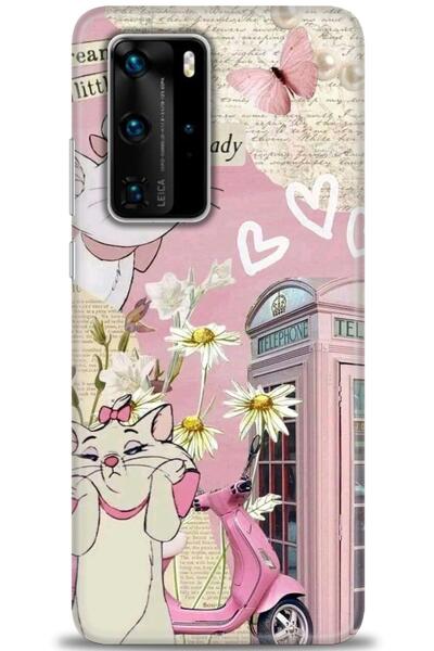 Rulet Aksesuar غطاء متوافق مع هاتف هواوي P40 Pro HD مطبوع - غطاء سيليكون بتصم...