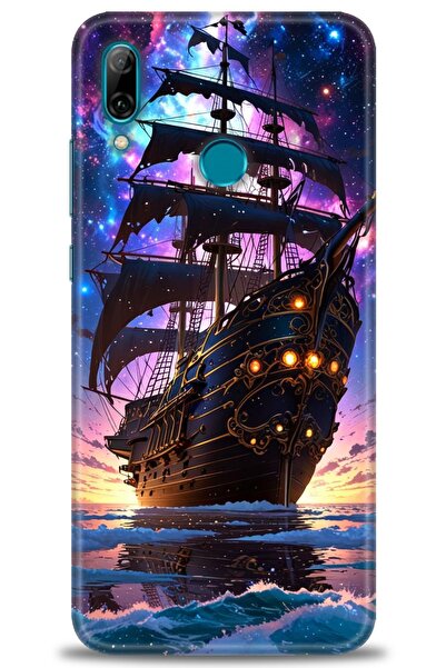 Rulet Aksesuar غطاء متوافق مع هاتف هواوي بي سمارت 2019 HD مطبوع - غطاء سيليكو...