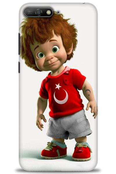 Rulet Aksesuar غطاء متوافق مع هاتف هواوي Y6 2018 HD مطبوع - غطاء سيليكون مصمم...