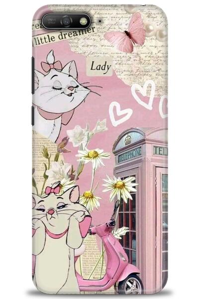 Rulet Aksesuar غطاء متوافق مع هاتف هواوي Y6 2018 HD مطبوع - غطاء سيليكون مصمم...