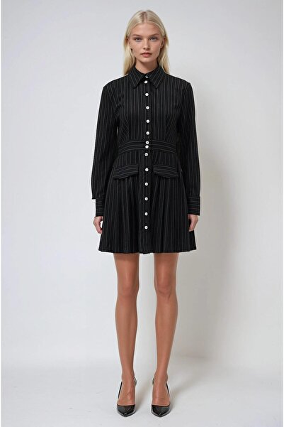 Lijuri Striped Dress with Cuff Detail 2940