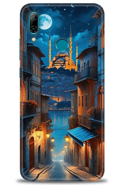 Rulet Aksesuar غطاء متوافق مع هاتف هواوي بي سمارت 2019 HD مطبوع - غطاء سيليكو...