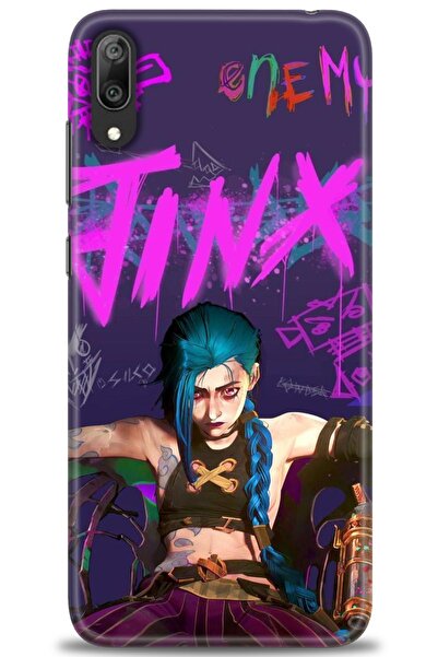 Rulet Aksesuar غطاء متوافق مع هاتف هواوي Y7 برايم 2019 HD مطبوع - غطاء سيليكو...