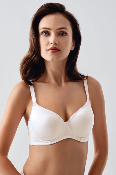Kompedan Kadın Desteksiz C Kap Sütyen | Ekru 7900