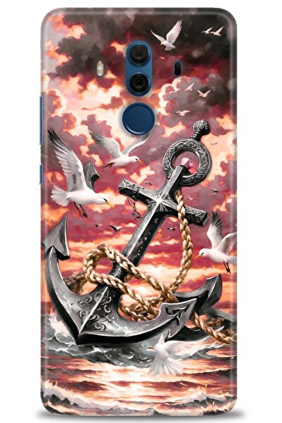 Rulet Aksesuar غطاء متوافق مع هاتف هواوي ميت 10 برو HD مطبوع - غطاء سيليكون م...