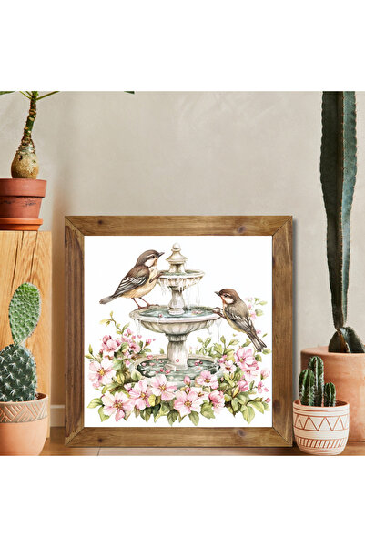 woodhomeworks One Piece Real Wooden Framed Decor Table Square