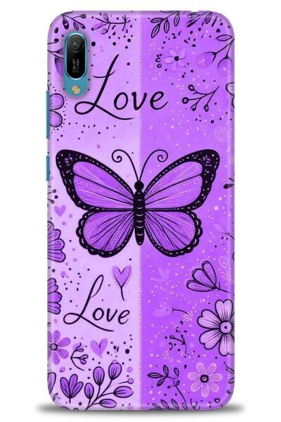 Rulet Aksesuar حافظة متوافقة مع هاتف هواوي Y6 2019 HD مطبوع + واقي شاشة سيرام...