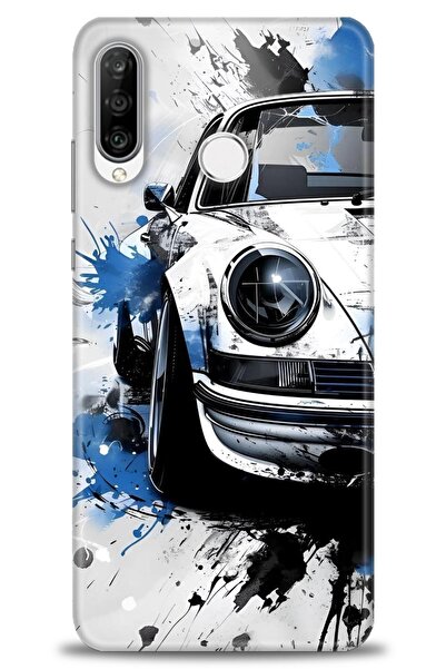 Rulet Aksesuar غطاء متوافق مع هاتف هواوي P30 لايت HD مطبوع - غطاء سيليكون بتص...