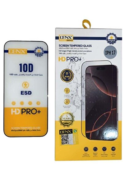 Roomlyne DENX HD Pro Plus Tempered Glass Screen Protector for iPhone 17 with ...
