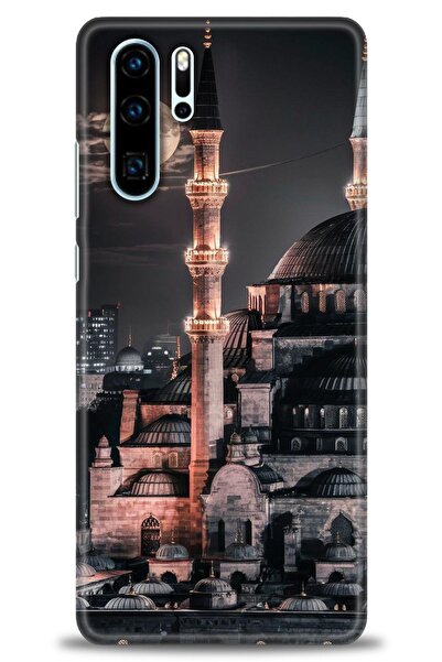 Rulet Aksesuar غطاء متوافق مع هاتف هواوي P30 Pro HD مطبوع - غطاء سيليكون بتصم...