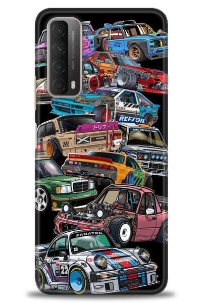 Rulet Aksesuar حافظة متوافقة مع هاتف هواوي بي سمارت 2021 HD مطبوع + واقي شاشة...