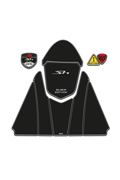 Redline Grafik Honda SH 125 2024-2025 Uyumlu Black Edition Tasarım Tank Pad