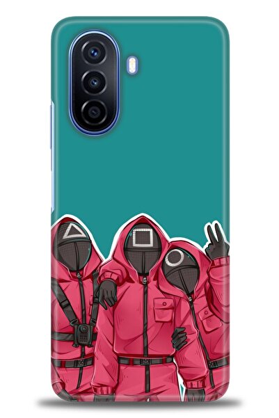 Rulet Aksesuar غطاء متوافق مع هاتف هواوي نوفا Y70 HD مطبوع - غطاء سيليكون مصم...