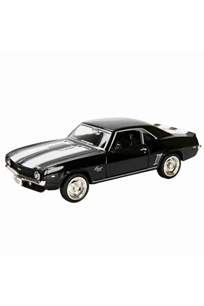 RMZ City 1:32 Alman Klasikleri Serisi Die Cast Çek Bırak Model Araba - Siyah 1969 Chevrolet Camaro