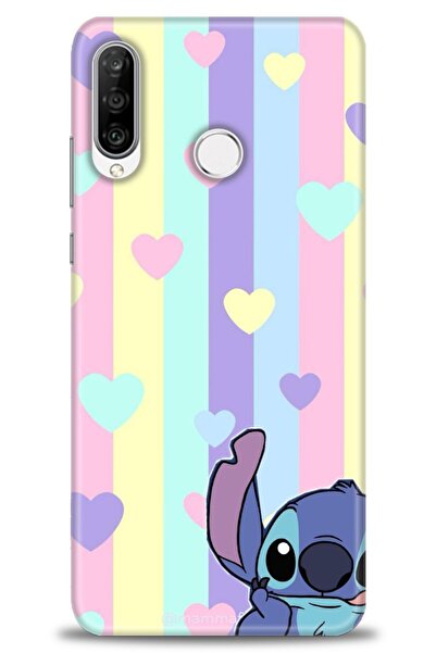 Rulet Aksesuar غطاء متوافق مع هاتف هواوي P30 لايت HD مطبوع - غطاء سيليكون بتص...