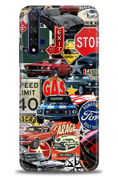 Rulet Aksesuar غطاء متوافق مع هاتف هواوي هونر مطبوع HD مطبوع + واقي شاشة سيرا...