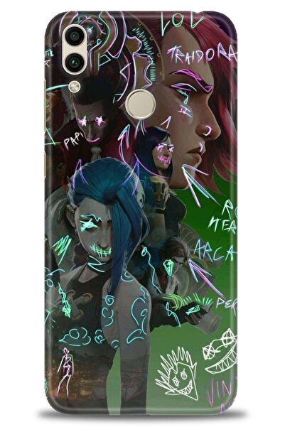 Rulet Aksesuar غطاء متوافق مع هاتف هواوي هونر 8C HD مطبوع - غطاء سيليكون مصمم...