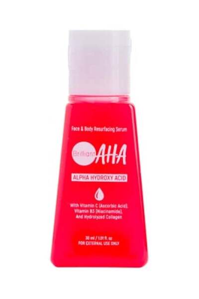 Brilliant Skin Aha Alpha Hydroxy Acid Face And Body Serum Pink 30ml