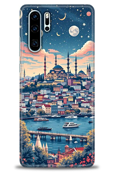 Rulet Aksesuar غطاء متوافق مع هاتف هواوي بي 30 برو مطبوع بدقة عالية - غطاء سي...