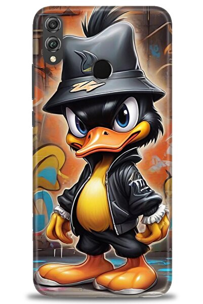 Rulet Aksesuar غطاء متوافق مع هاتف هواوي هونر 8X HD مطبوع - غطاء سيليكون بتصم...